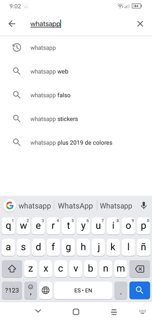 Introduzca el nombre de la aplicación y seleccione Buscar