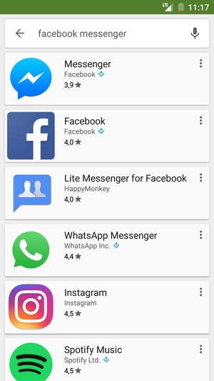 Sélectionnez l'appli