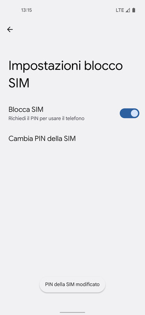 Il tuo PIN della SIM è stato modificato