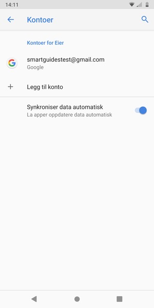 Velg din Google-konto