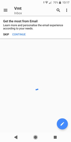 Wait for the syncing process to finish