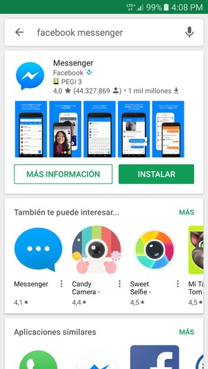 Seleccione la aplicación
