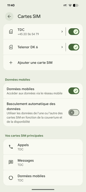 Votre eSIM est maintenant activée