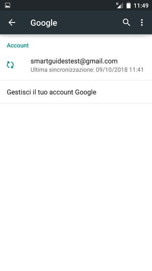 Seleziona il tuo account