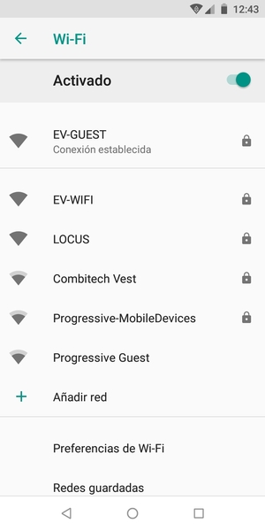 Ahora está conectado a la red Wi-Fi