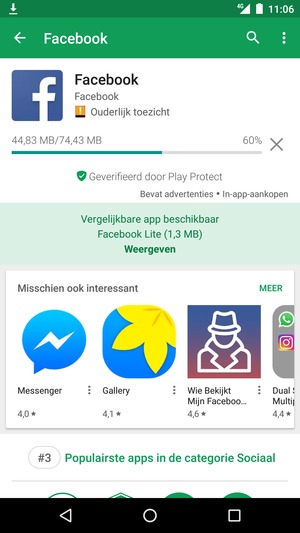 Wacht tot het installatieproces beëindigd is