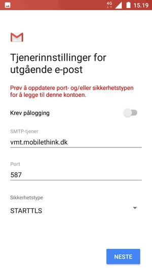 Velg Sikkerhetstype