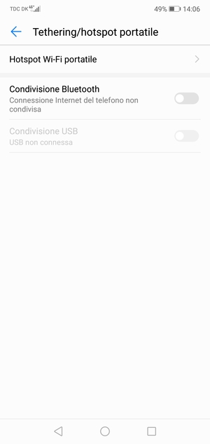 Seleziona Hotspot Wi-Fi portatile