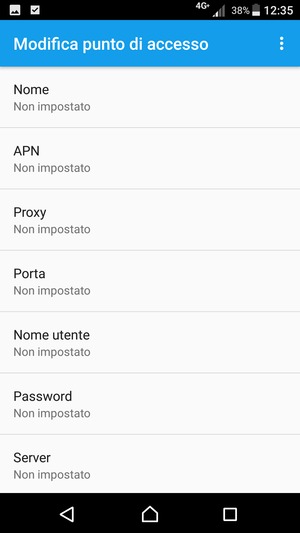Inserisci informazioni MMS
