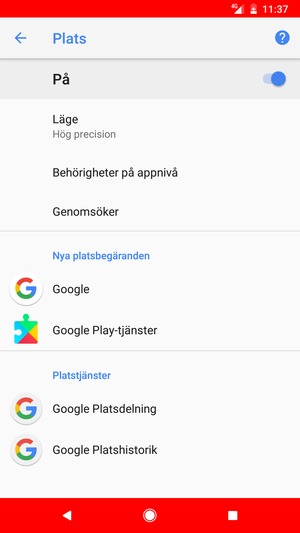 Stäng av Plats