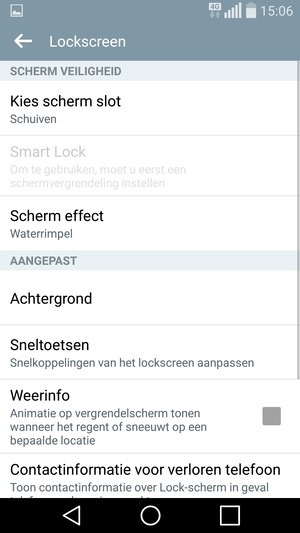 Selecteer Kies scherm slot