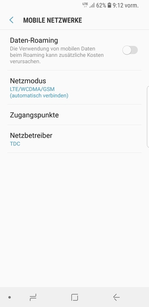 Um das Netzwerk zu wechseln, falls Probleme auftreten, wählen Sie Netzbetreiber