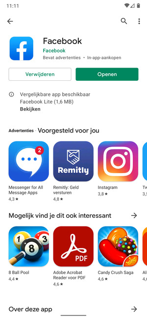 Selecteer Openen