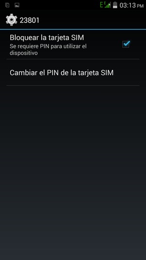Marque la casilla de verificación Bloquear la tarjeta SIM y seleccione Cambiar el PIN de la tarjeta SIM