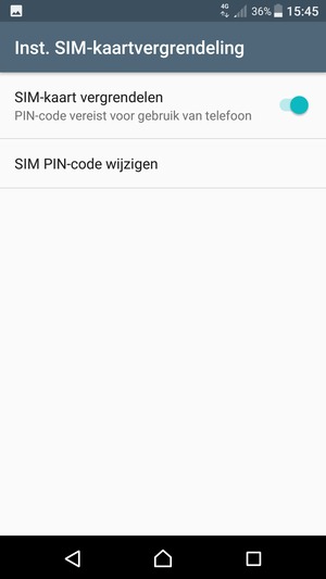 Selecteer SIM PIN-code wijzigen