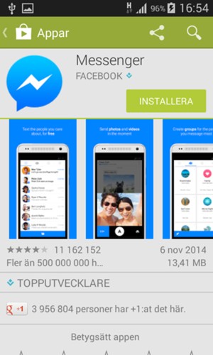 Välj INSTALLERA