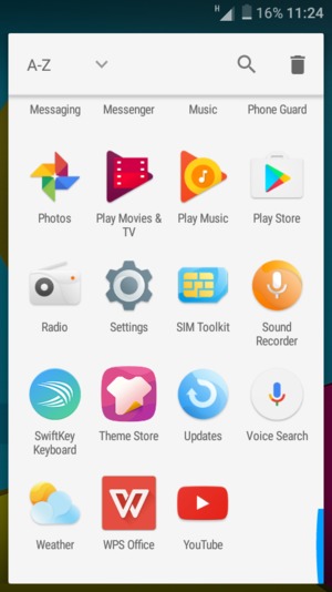 Scroll to and select Settings