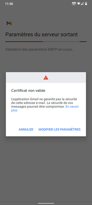 Sélectionnez MODIFIER LES PARAMÈTRES