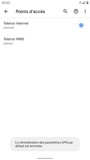 Sélectionnez le bouton du Menu
