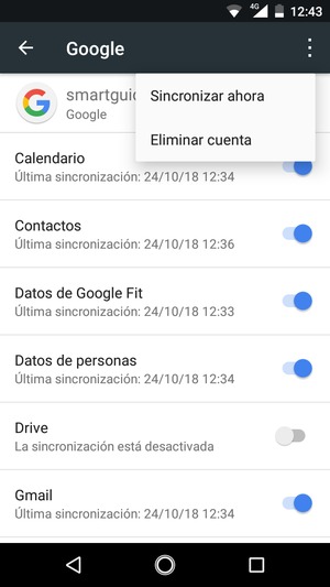 Seleccione Sincronizar ahora