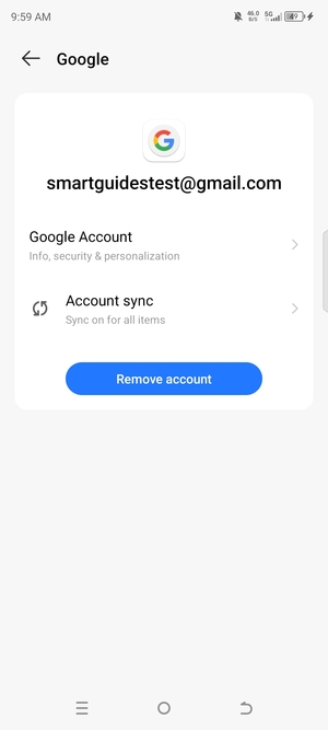 Select Account sync