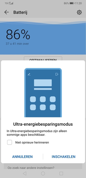 Selecteer INSCHAKELEN
