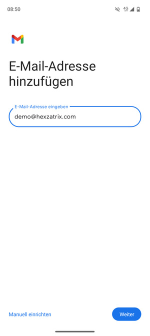 Geben Sie Ihre E-Mail-Adresse ein und wählen Sie Weiter