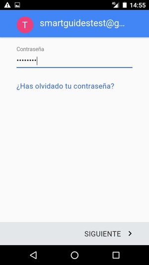 Introduzca su contraseña y seleccione SIGUIENTE