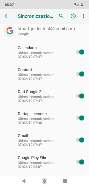 Assicurati che Contatti sia selezionato