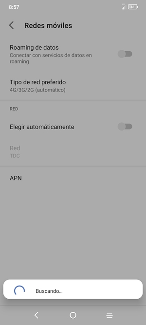Espere a que la búsqueda termine