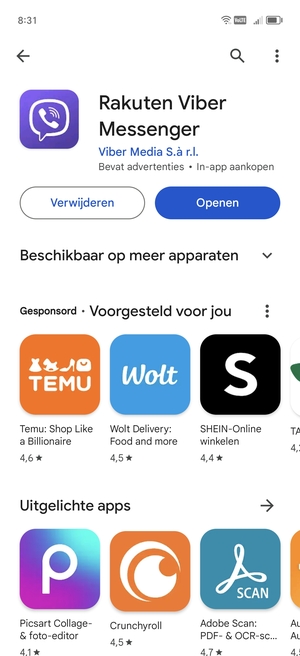 Selecteer Openen