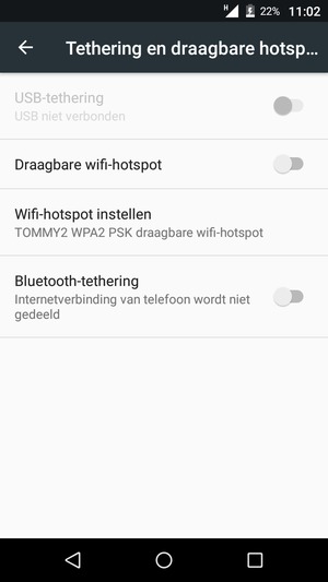 Selecteer Wifi-hotspot instellen