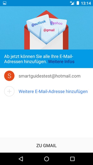 Wählen Sie ZU GMAIL