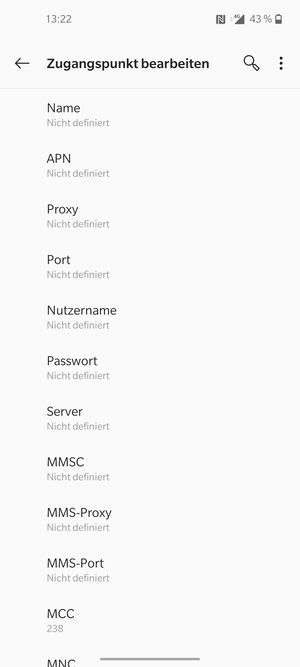 Geben Sie MMS-Informationen ein