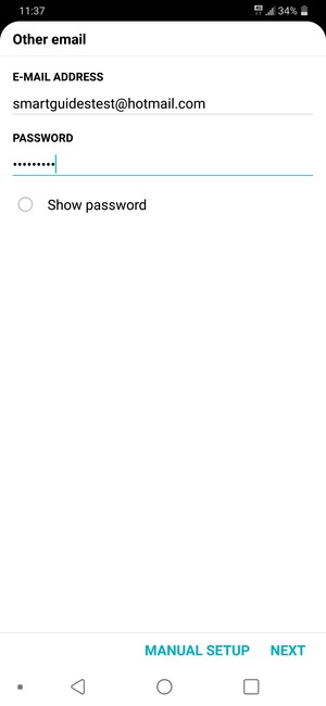 Enter your Email address and Password. Select NEXT