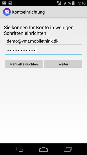 Geben Sie Ihre E-Mail-Adresse und Ihr Passwort ein. Wählen Sie Weiter