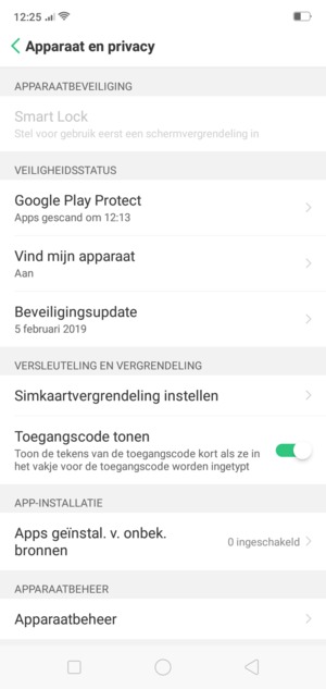 Selecteer Simkaartvergrendeling instellen