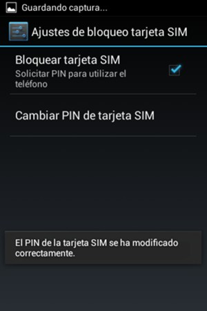 Su PIN de la tarjeta SIM ha sido cambiado