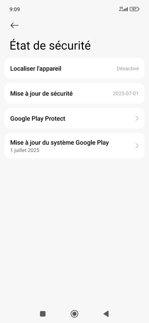 Sélectionnez Mise à jour du système Google Play