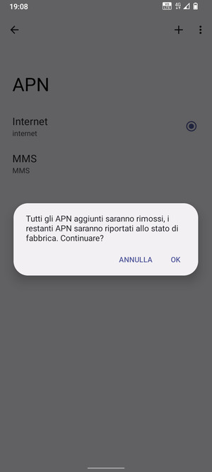 Seleziona OK