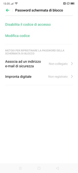 Il tuo telefono è ora protetto dal blocco schermo