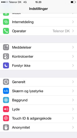Vælg Generelt