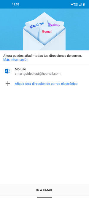 Seleccione IR A GMAIL