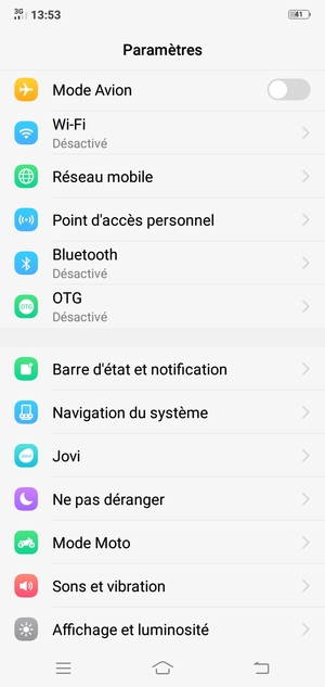Sélectionnez Réseau mobile