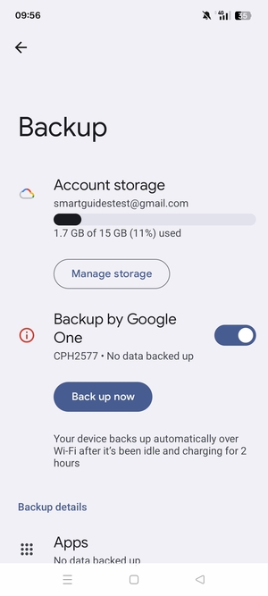Select Account storage