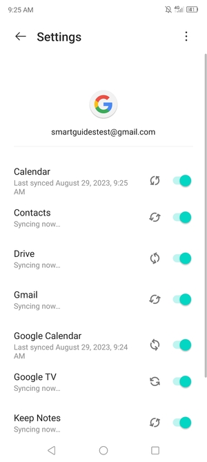 Your information will be synchronised