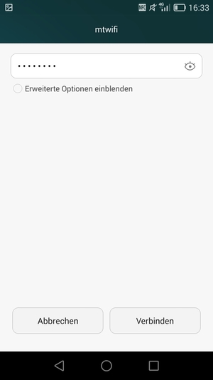 Geben Sie das WLAN-Passwort ein und wählen Sie Verbinden