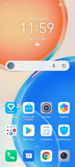 Deslice hacia arriba y mantenga pulsado