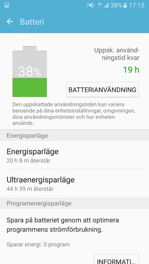 Välj Ultraenergisparläge