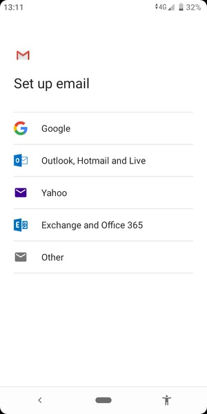 Select Exchange and Office 365